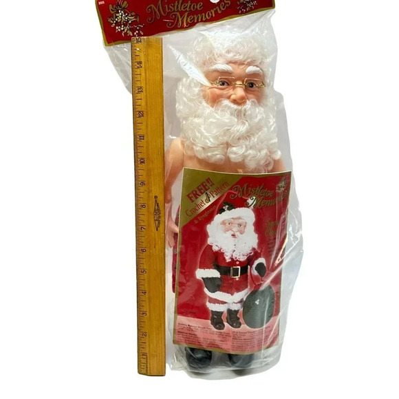 Vintage Fibre Craft Traditional Santa Doll 15 in Doll & Pattern Crochet New - Picture 3 of 6
